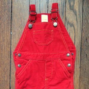 Hanna Andersson Red Corduroy Overalls 80 cm 18-24 months